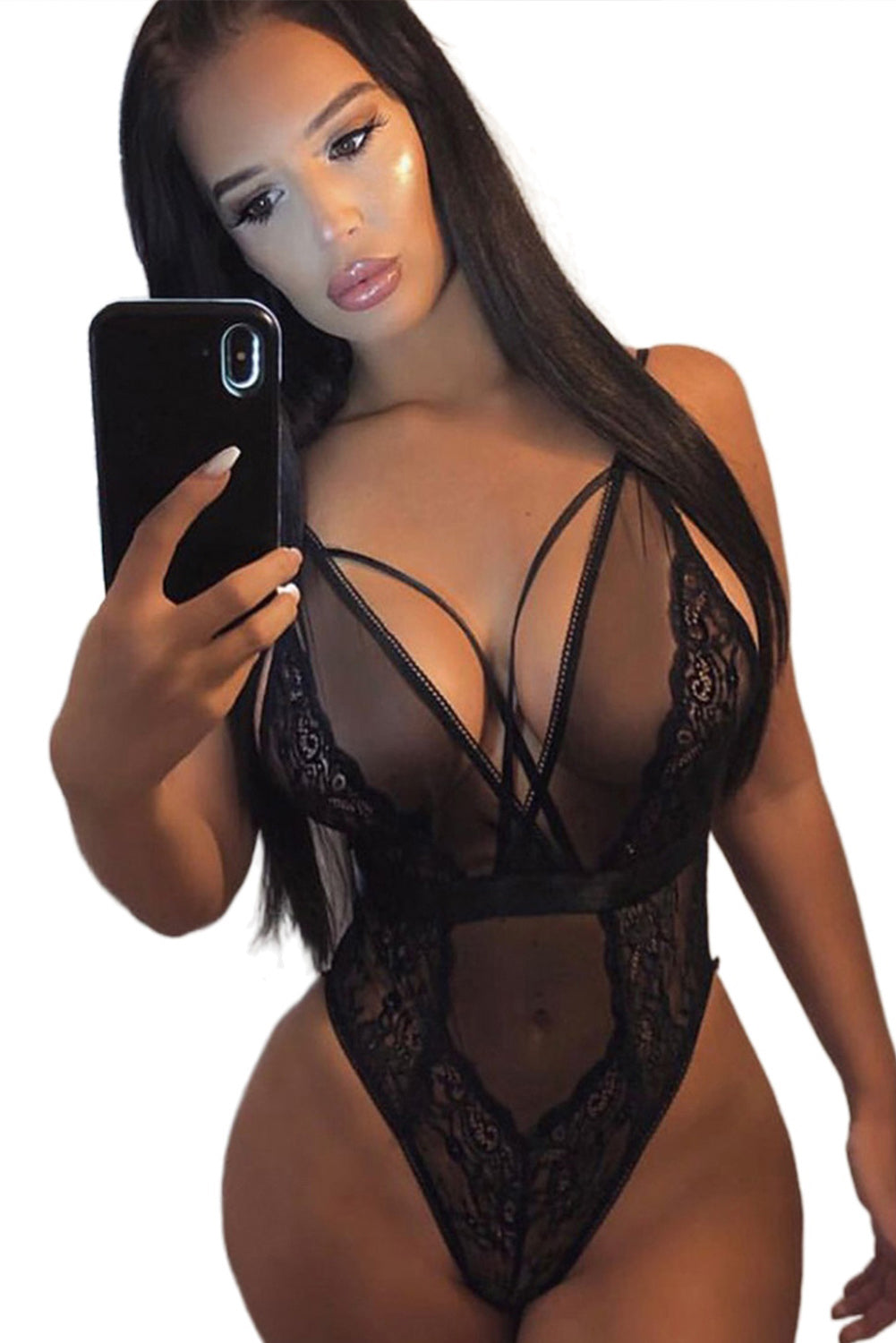 Alluring Lace Teddy Lingerie